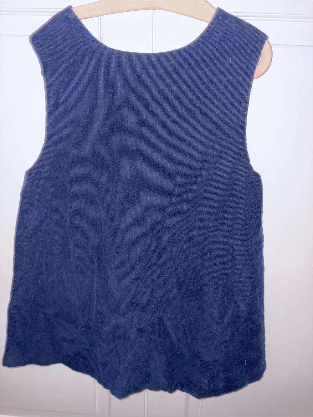 The Beaufort Bonnet Company Navy Corduroy Jumper with Green Embroidery